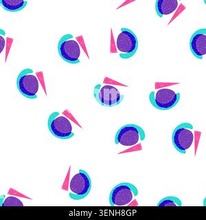 pattern print risograph effect cartoon. texture grain, overlay vintage, aesthetic art print risograph effect sign vector Stock Vector