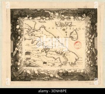 This 1686 map, created by Vincenzo Coronelli, depicts the profile of ...