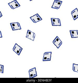 pattern speed sd card cartoon. class format, gigabyte terabyte, read write speed sd card sign vector Stock Vector