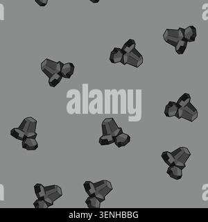 seamless pattern mining coal ore cartoon. extraction carbon, energy fossil, anthracite bituminous mining coal ore sign vector Stock Vector