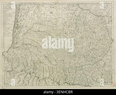 Map of Béarn, Bigorre, Armagnac and neighboring regions prepared by ...