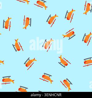 pattern plane helicopter toy cartoon. boy flying, model children, vehicle radio plane helicopter toy sign. seamless vector illustration Stock Vector