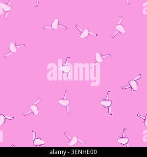 seamless pattern paper origami animals cartoon. fold crane, dragon elephant, frog swan paper origami animals sign vector Stock Vector