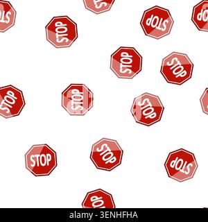 pattern yield road sign cartoon. caution speed, pedestrian crosswalk, highway intersection yield road sign sign vector Stock Vector