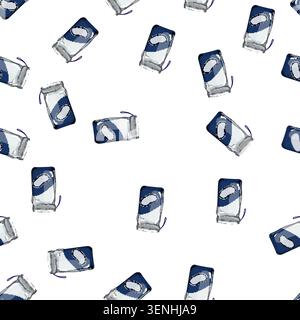 pattern clean cotton pad cartoon. clean cotton pad sign vector Stock Vector