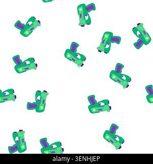 pattern infrared laser tag gun toy cartoon. blaster score, team play, fun kids infrared laser tag gun toy sign. seamless symbol vector illustration Stock Vector