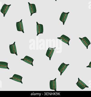 seamless pattern sport waist bag cartoon. sport waist bag sign vector Stock Vector