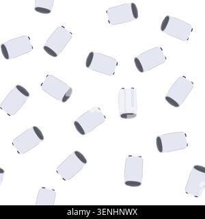 pattern thermostat air conditioner cartoon. refrigerant compressor, condenser ductwork, ventilation filter thermostat air conditioner sign. seamless s Stock Vector