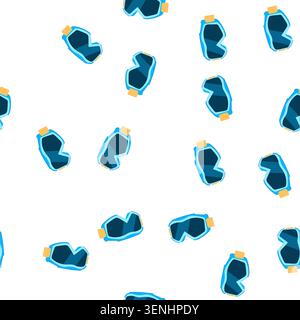 pattern ing googles ski cartoon. winter mountains, slopes cold, adventure powder ing googles ski sign. seamless symbol vector illustration Stock Vector