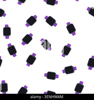 pattern health biometric bracelet cartoon. fitness tracking, data monitor, pulse heart health biometric bracelet sign. seamless symbol vector illustra Stock Vector