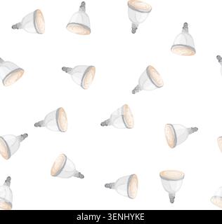 pattern app smart light bulb cartoon. app smart light bulb sign vector Stock Vector