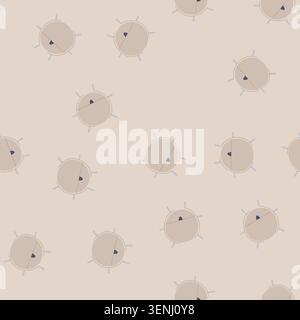 pattern clean robot vacuum cleaner cartoon. line isometric, automatic electric, dust hand clean robot vacuum cleaner sign. seamless vector illustratio Stock Vector