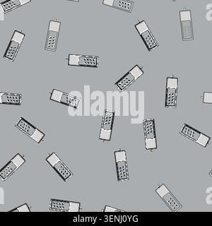 seamless pattern headrest medical bed control cartoon. footrest siderails, lock brake, castors manual headrest medical bed control sign vector Stock Vector