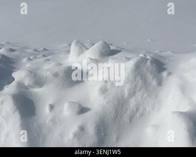 White snow deep snow snowdrift wwinter frozen background Stock Photo