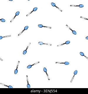 pattern gadget smart spoon cartoon. utensil eating, assistive device, ergonomic adaptive gadget smart spoon sign vector Stock Vector