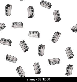 pattern electrical junction box cartoon. energy cable, construction connection, switch industrial electrical junction box sign vector Stock Vector