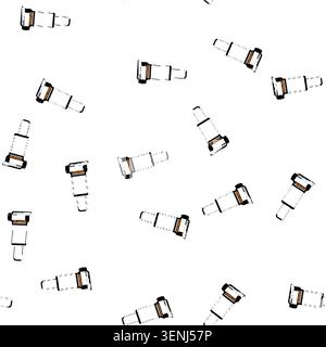 pattern storage hand cart cartoon. transport mobility, equipment ling, distribution supply storage hand cart sign vector Stock Vector