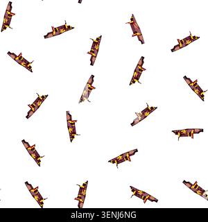pattern Stylized volcanic rock platform with hot molten lava flowing over its surface and dripping down, creating a dangerous and fiery game environme Stock Vector