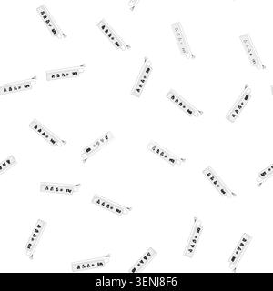 pattern wireless smar plug cartoon. wireless smar plug sign vector Stock Vector