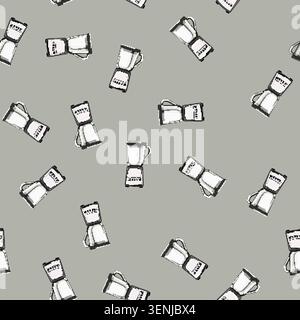 seamless pattern smoothie blender kitchen cartoon. drink juice, equipment cooking smoothie blender kitchen sign vector Stock Vector