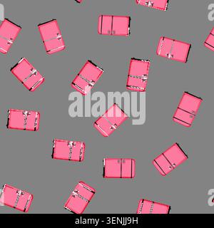 seamless pattern freezer fridge refrigerator cartoon. freezer fridge refrigerator sign vector Stock Vector