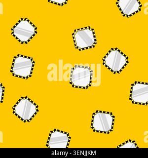 seamless pattern bulb makeup mirror frame cartoon. theater table, actor vanity, backstage lamp bulb makeup mirror frame sign vector Stock Vector