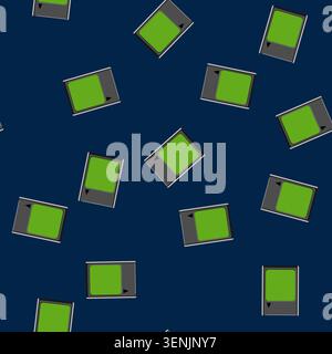 seamless pattern camera memory card cartoon. micro black, sim pictogram camera memory card sign vector Stock Vector