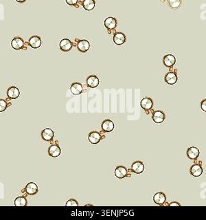 seamless pattern accessory cufflinks cartoon. formal style, elegant mens, sleeve button accessory cufflinks sign vector Stock Vector