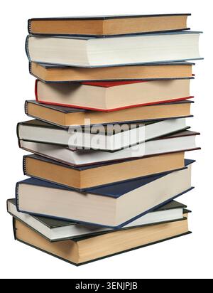 Stack of books isolated on white background Stock Photo