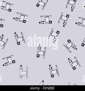 seamless pattern dock multi device charging station cartoon. hub organizer, wireless portable, desktop fast dock multi device charging station sign ve Stock Vector