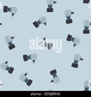 pattern flow water circulation pump cartoon. pressure efficiency, motor impeller, plumbing installation flow water circulation pump sign. seamless vec Stock Vector