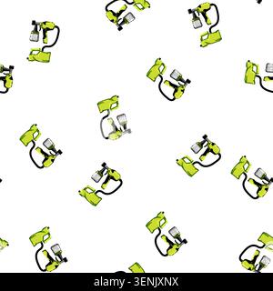pattern spray paint sprayer cartoon. gun er, drip logo, body car spray paint sprayer sign vector Stock Vector