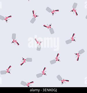 pattern gun paint sprayer cartoon. er tool, air car, industry brush gun paint sprayer sign. seamless vector illustration Stock Vector