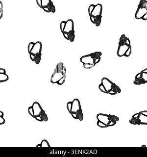 pattern torch headlamp flashlight cartoon. torch headlamp flashlight sign vector Stock Vector