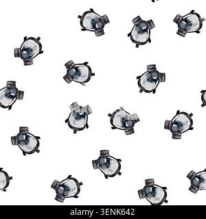 pattern work respirator mask cartoon. work respirator mask sign vector Stock Vector