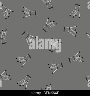 seamless pattern construction step ladder safety cartoon. construction step ladder safety sign vector Stock Vector
