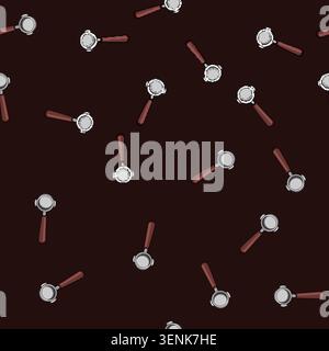 seamless pattern filter portafilter coffee cartoon. brown hot, fresh black, closeup cappuccino filter portafilter coffee sign vector Stock Vector