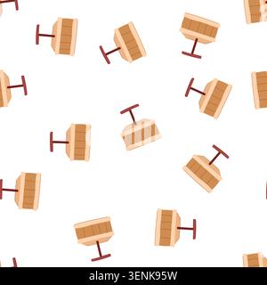 pattern blast tnt bomb cartoon. dynamite destruction, power impact, force ignition blast tnt bomb sign. seamless symbol vector illustration Stock Vector