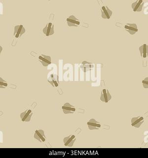 pattern template zipper puller cartoon. pocket pant, cord sketch, cad metal template zipper puller sign. seamless vector illustration Stock Vector