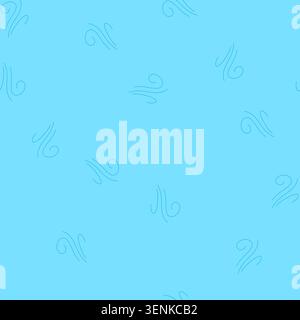 pattern stylized blue wind flowing horizontally, creating a dynamic weather illustrating the force and movement of nature, suitable for various weathe Stock Vector