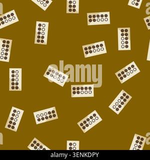 seamless pattern Loyalty card displaying three completed stamps out of ten, illustrating a customer rewards program or frequent buyer incentive for in Stock Vector