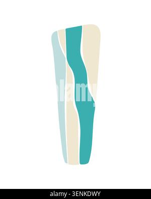 Minimalist abstract ceramic vase illustration in pastel turquoise and beige palette for contemporary home decor branding and interior design blogs. Ve Stock Vector