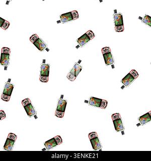 pattern navigator gandheld gps cartoon. equipment location, positioning travel, digital adventure navigator gandheld gps sign vector Stock Vector
