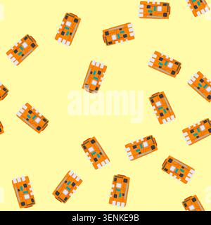 pattern electronic microcontroller cartoon. computer semiconductor, processor microchip, arduino abstract electronic microcontroller sign. seamless ve Stock Vector