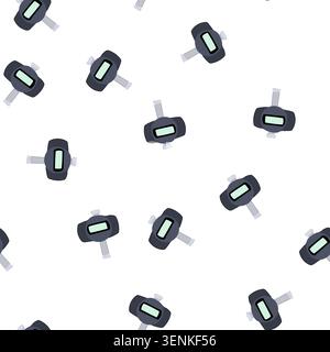 pattern water meter providing accurate measurement of water usage, illustrating concepts of consumption, conservation, utility management, and cost co Stock Vector