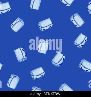 seamless pattern small cosmetic pouch cartoon. small cosmetic pouch sign vector Stock Vector