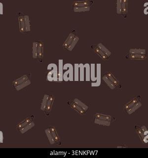 seamless pattern coporate briefcase color icon vector. coporate briefcase sign. isolated symbol illustration Stock Vector