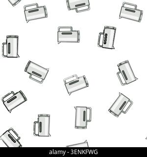 pattern stainless kettle electric cartoon. fast heat, automatic shutoff, capacity temperature stainless kettle electric sign vector Stock Vector