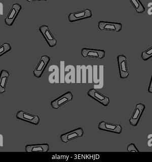 seamless pattern technology soundbar audio cartoon. music bar, equipment loudspeaker technology soundbar audio sign vector Stock Vector