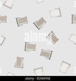 seamless pattern skin cotton pad cartoon. skin cotton pad sign vector Stock Vector